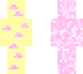 pastel yellow w/ pink clouds