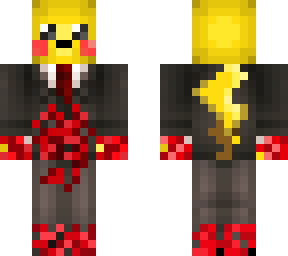 pikachu con traje lleno de sangre