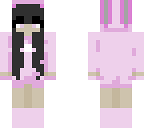 pink bunny ~ matching gray