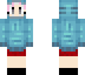 pink hair lavehl in shark hoodie