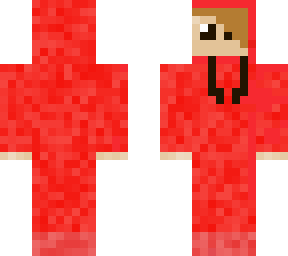 red teen with brown hair