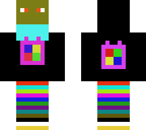 simple rainbow alien