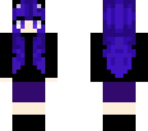 black and purple cat girl remade(cold purple)