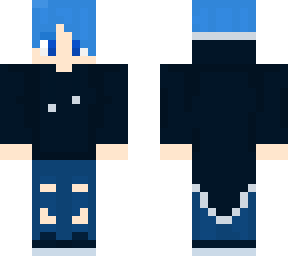 blue haired hoodie boy