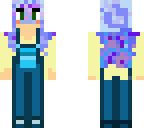 blue overall girl