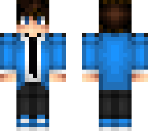 boy with blue suit + tie