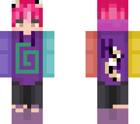 calico cat karl with pink hair