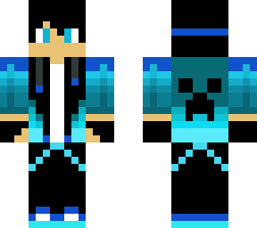 creeper boy lightning neon blue