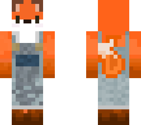fox wearing overalls