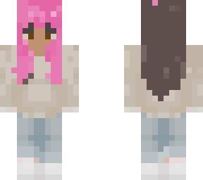frog suit with pink hair girl