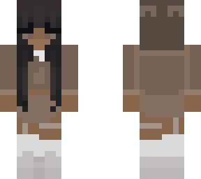 girl bear skin