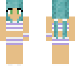 going swimming lavender striped