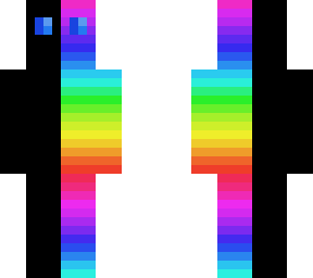 half black half rainbow | Minecraft Skin