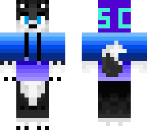 husky wearing a hoodie