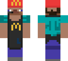 mc donalds employe but with hat layer of a seggsy man