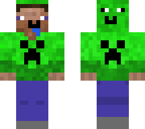 noob steve with crepper
