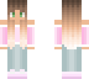 pink girl with stripes