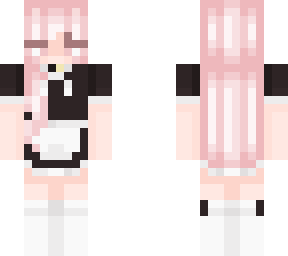 pink haired maid