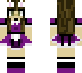 purple maid dress/cat girl