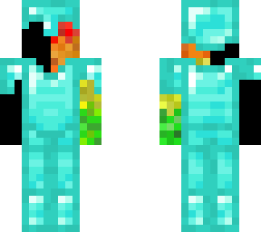 rainbow pixel with diamond armor