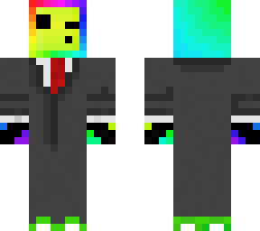 rainbow slime in suit