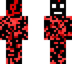 red lava skin with black