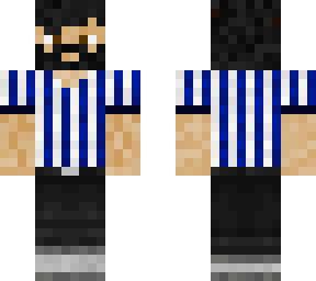 stripped shirt and beard