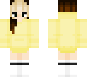 yellow hoodie girl