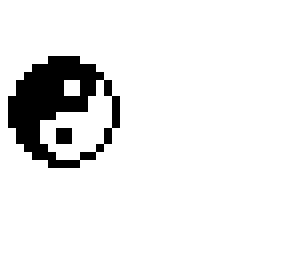 ying yang pixel art