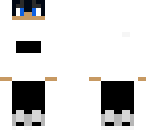 black and white boy skin | Minecraft Skin