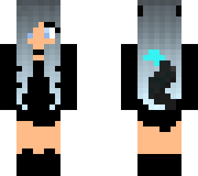 blue black wolf girl