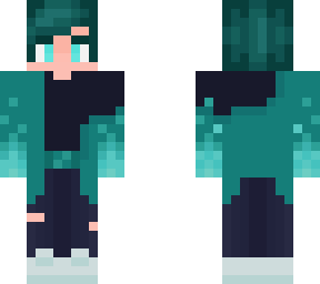 blue witcher with blue hair