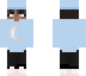 boy with moon hoodie light blue