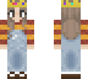 brown hair with crown
