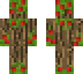 bushy log with berries