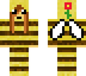 cute bee girl in hoodie