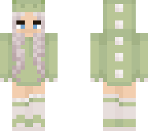 dino girl with silver hair