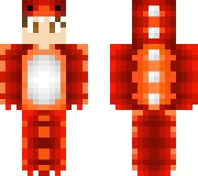 Orange Dino Minecraft Skins