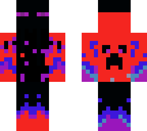 enderman with galaxy red hoodie