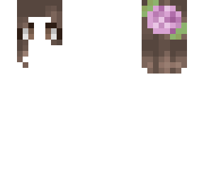 female hair, eyes + flower hair template
