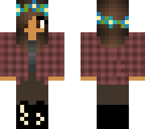 flannel short hair girl