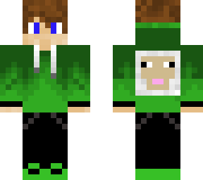 gamer with sheep on his back
