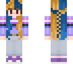genderfluid pride orange and blue hair