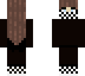 girl in black checkered outfit with mask
