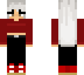 girl skin with white hair