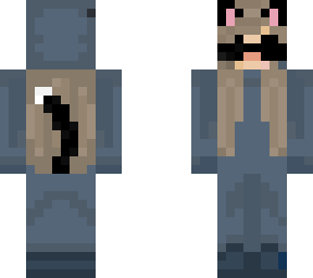 idk with cat ears and tail.