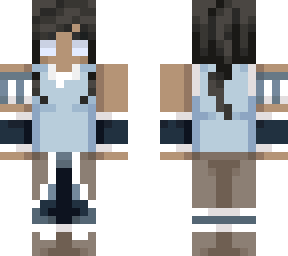 korra with hair tubes in avatar state