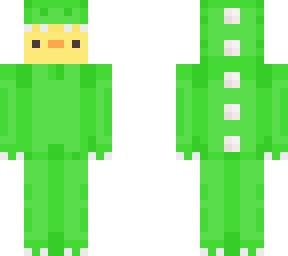 lime dino onesie duck