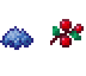 minecraft blue die and sweet berries