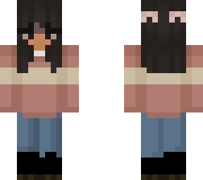my skin with pink sweater